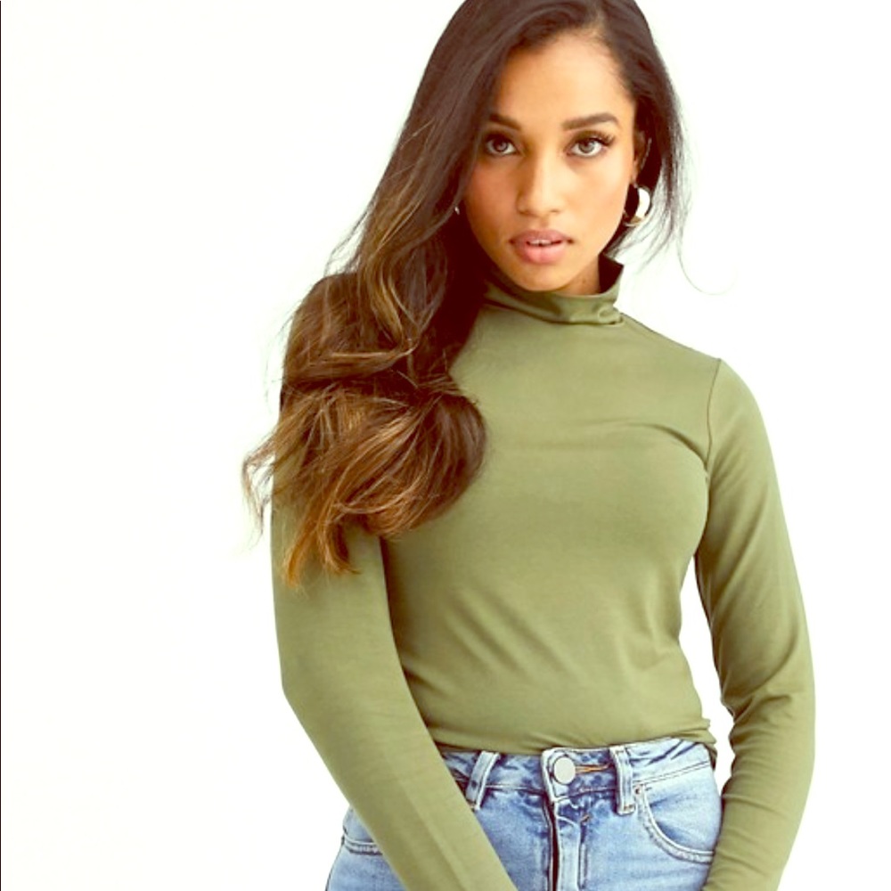 Olive Green Turtleneck 🐢